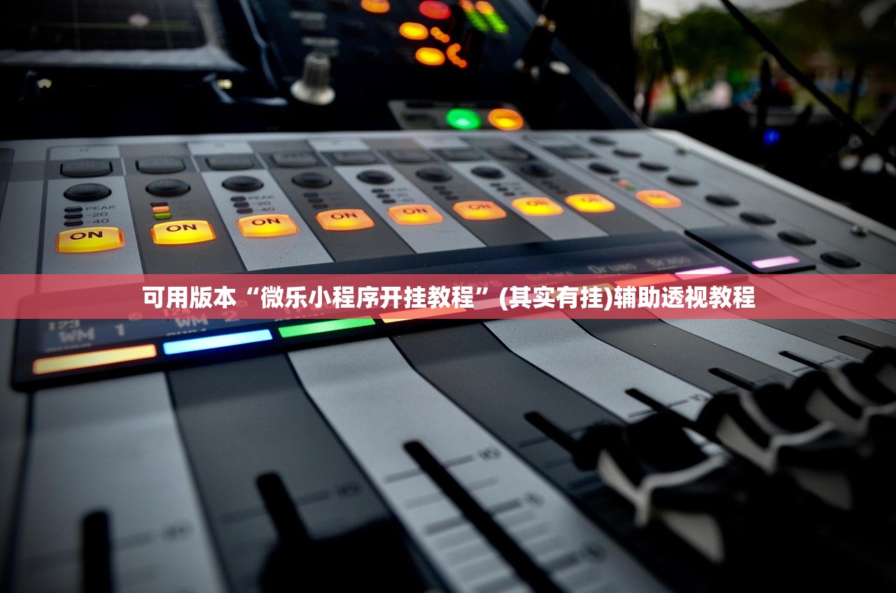 可用版本“微乐小程序开挂教程”(其实有挂)辅助透视教程