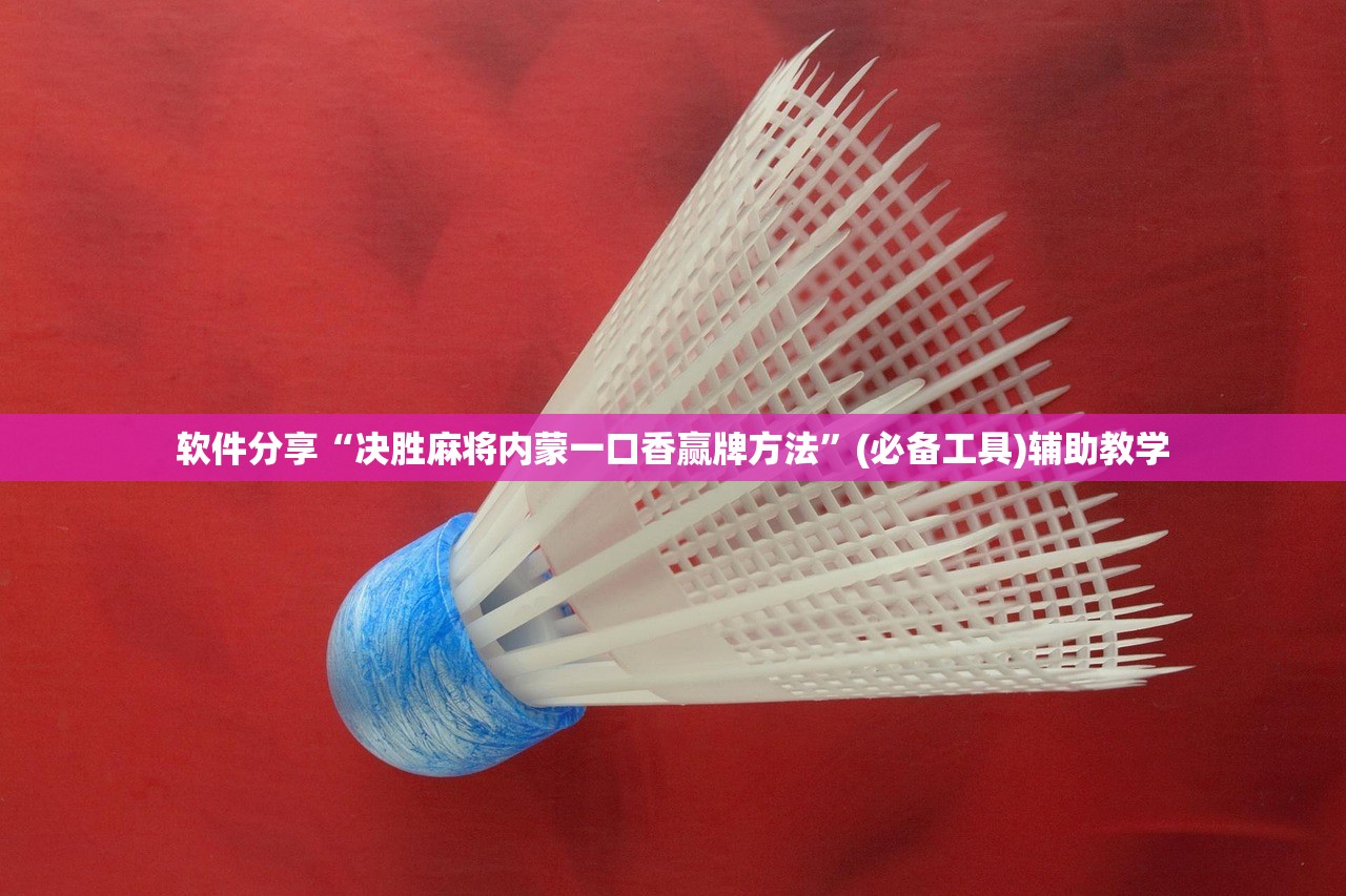 软件分享“决胜麻将内蒙一口香赢牌方法”(必备工具)辅助教学
