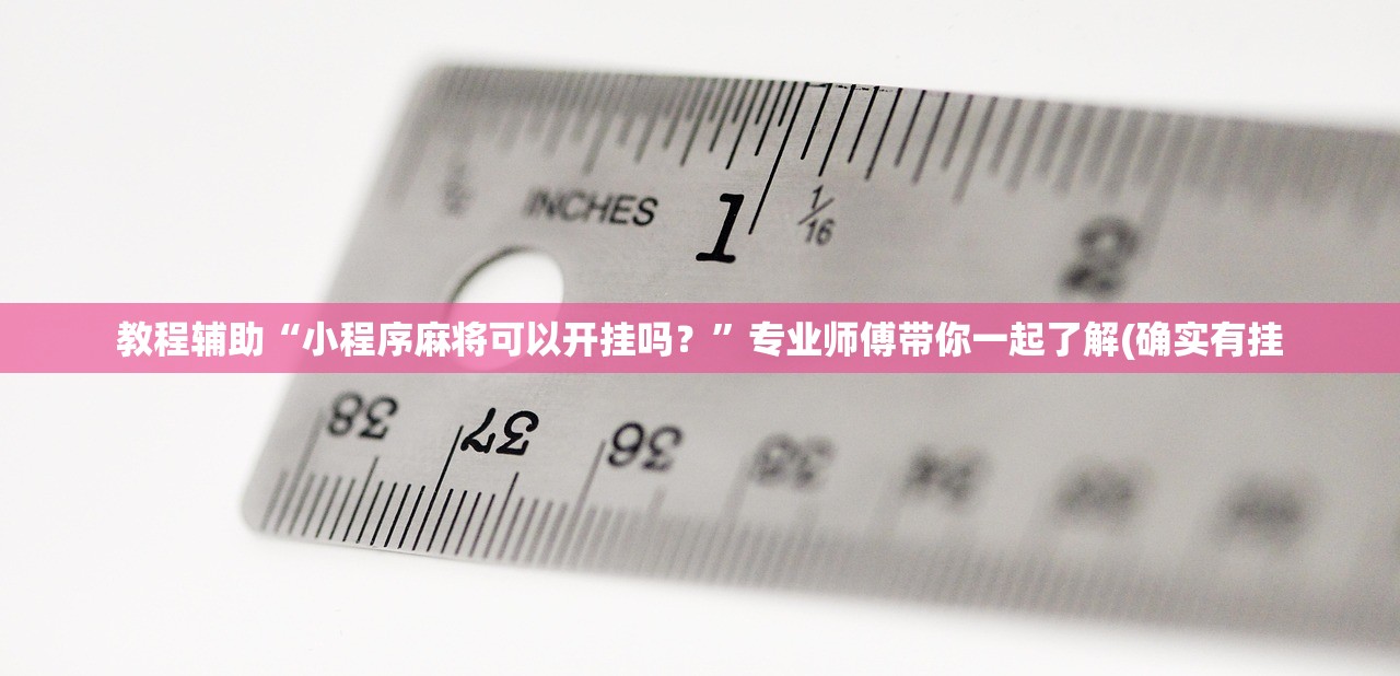 教程辅助“小程序麻将可以开挂吗？”专业师傅带你一起了解(确实有挂